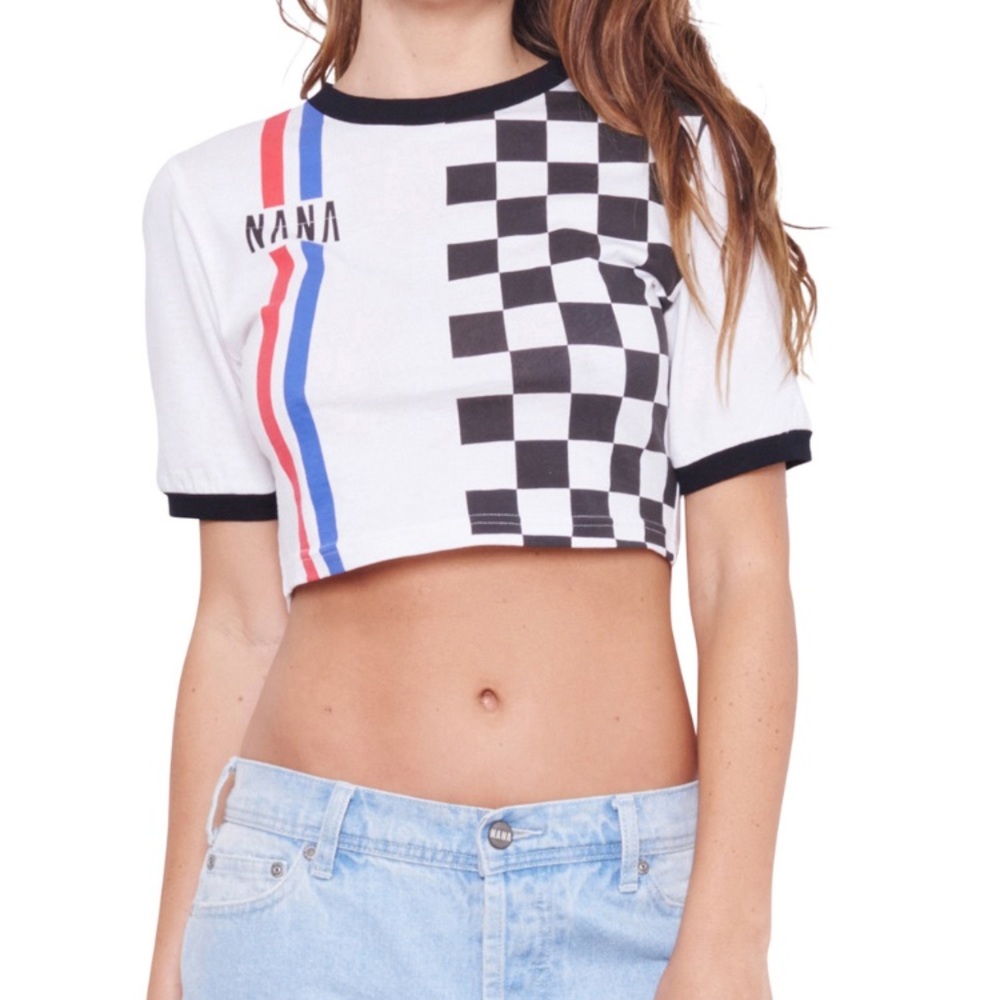Nana judy checkered crop top